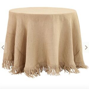 100% Jute Tablecloth 90” Round from Ballard Designs